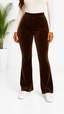Velour Flared Hem Pants