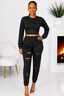 Midnight Rebel Distressed Two-Piece Set