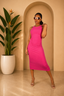 Pink and Flawless Ribbed Dress