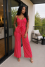 Kandy Kane Striped Wide Leg Jumpsuit