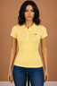 Half Button Short Sleeve Top