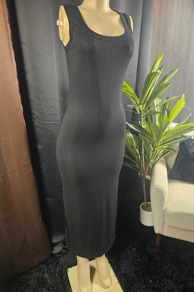 Just Enough Ribbed Maxi Dress