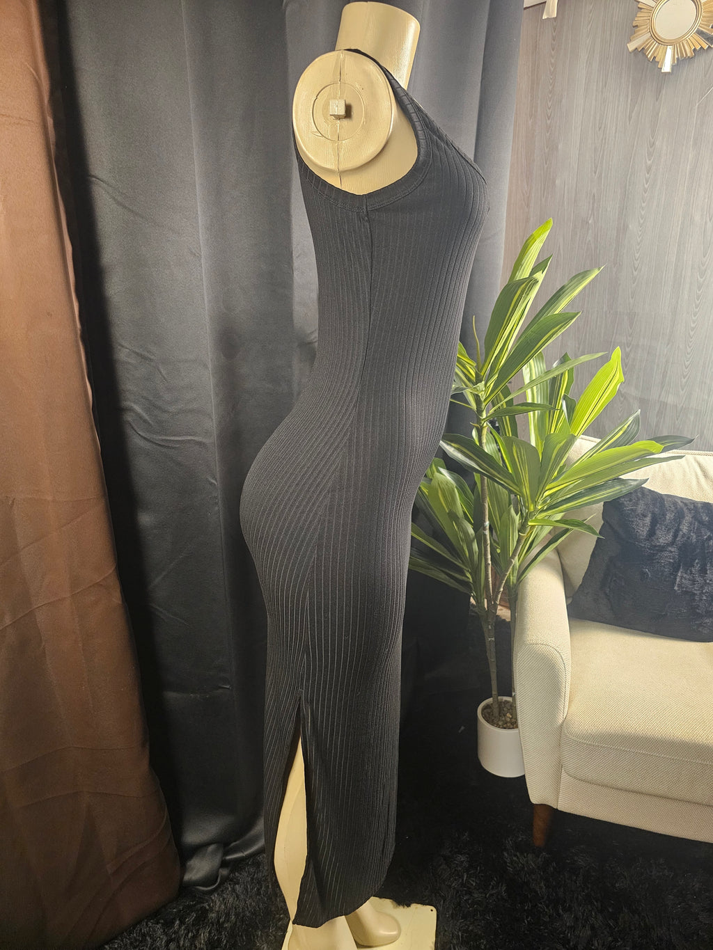 Just Enough Ribbed Maxi Dress
