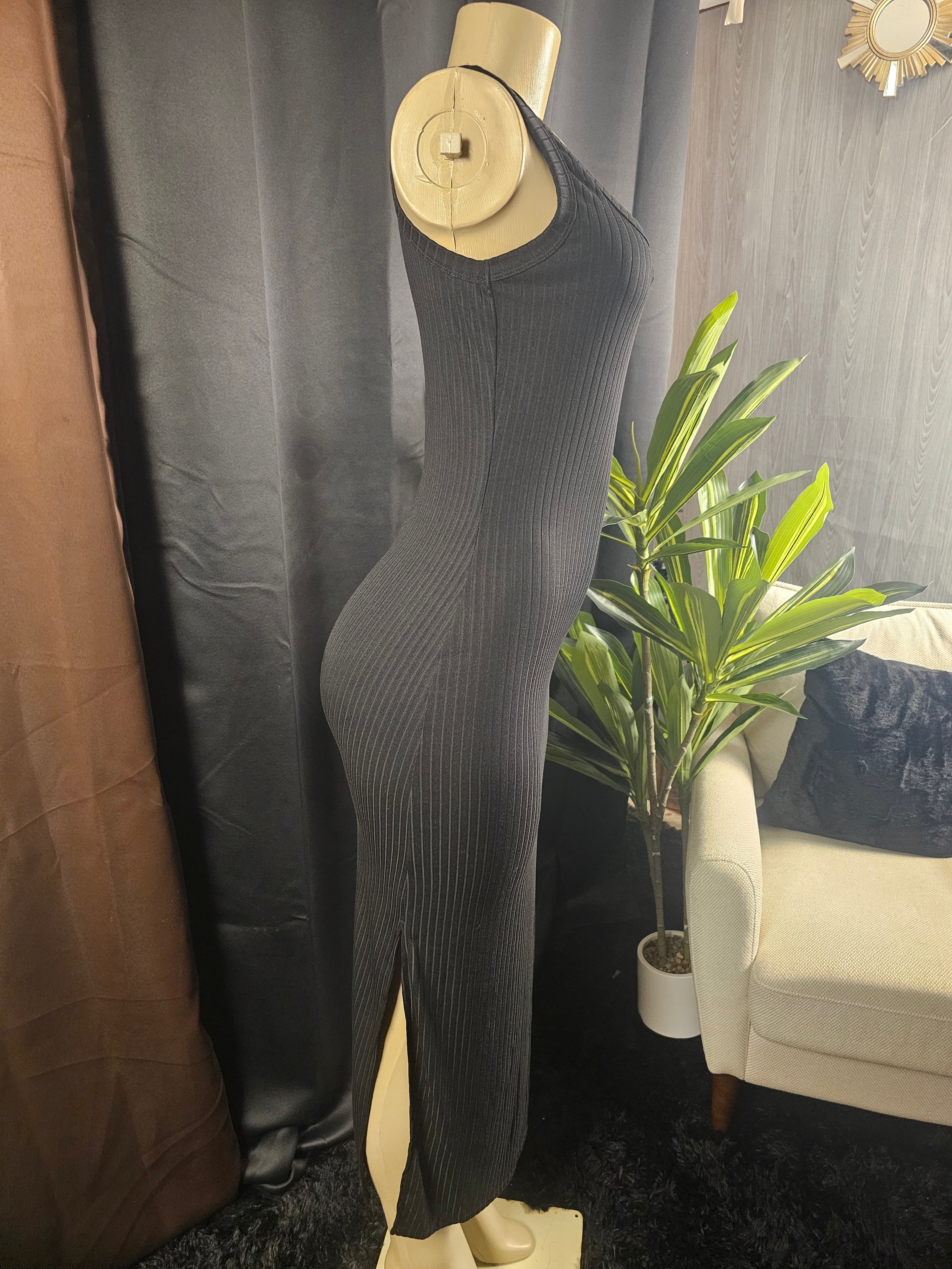Just Enough Ribbed Maxi Dress