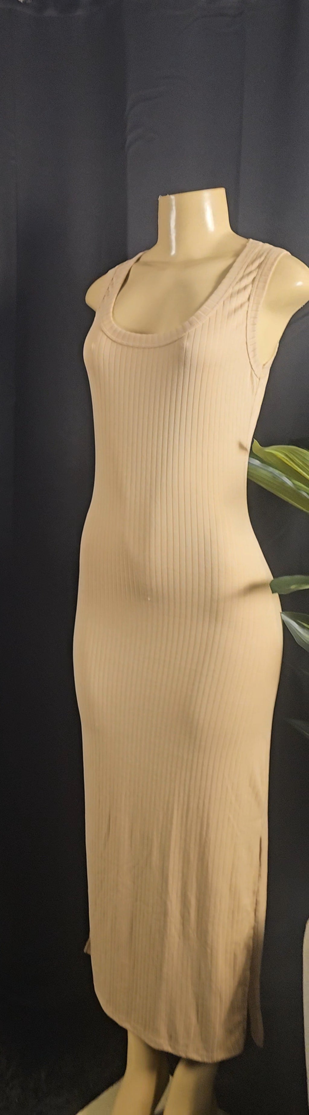Just Enough Ribbed Maxi Dress
