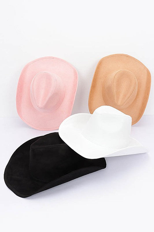 Giddy Up Faux Suede Cowboy Hat