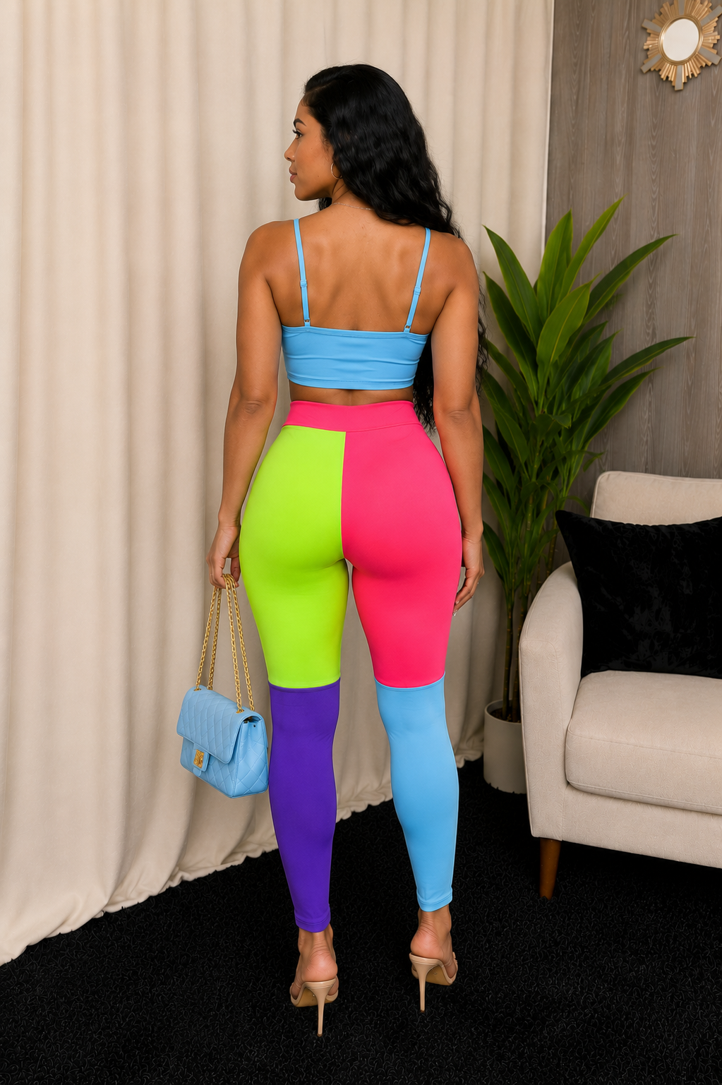 Vivid Horizon Colorblock Pants Set