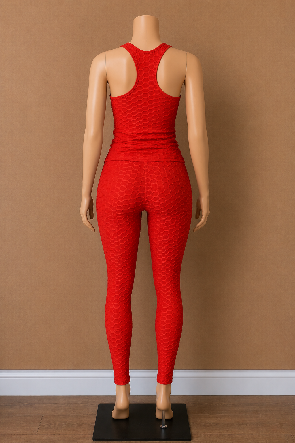 Sculpt Texture Honeycomb Waffle Tank & Legging Set