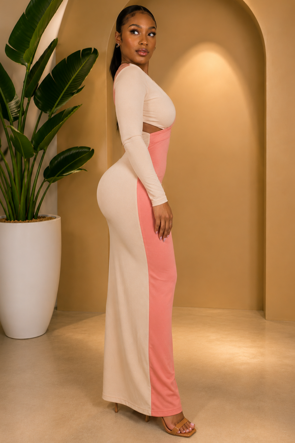 Rose Hour Cut Out Maxi Dress