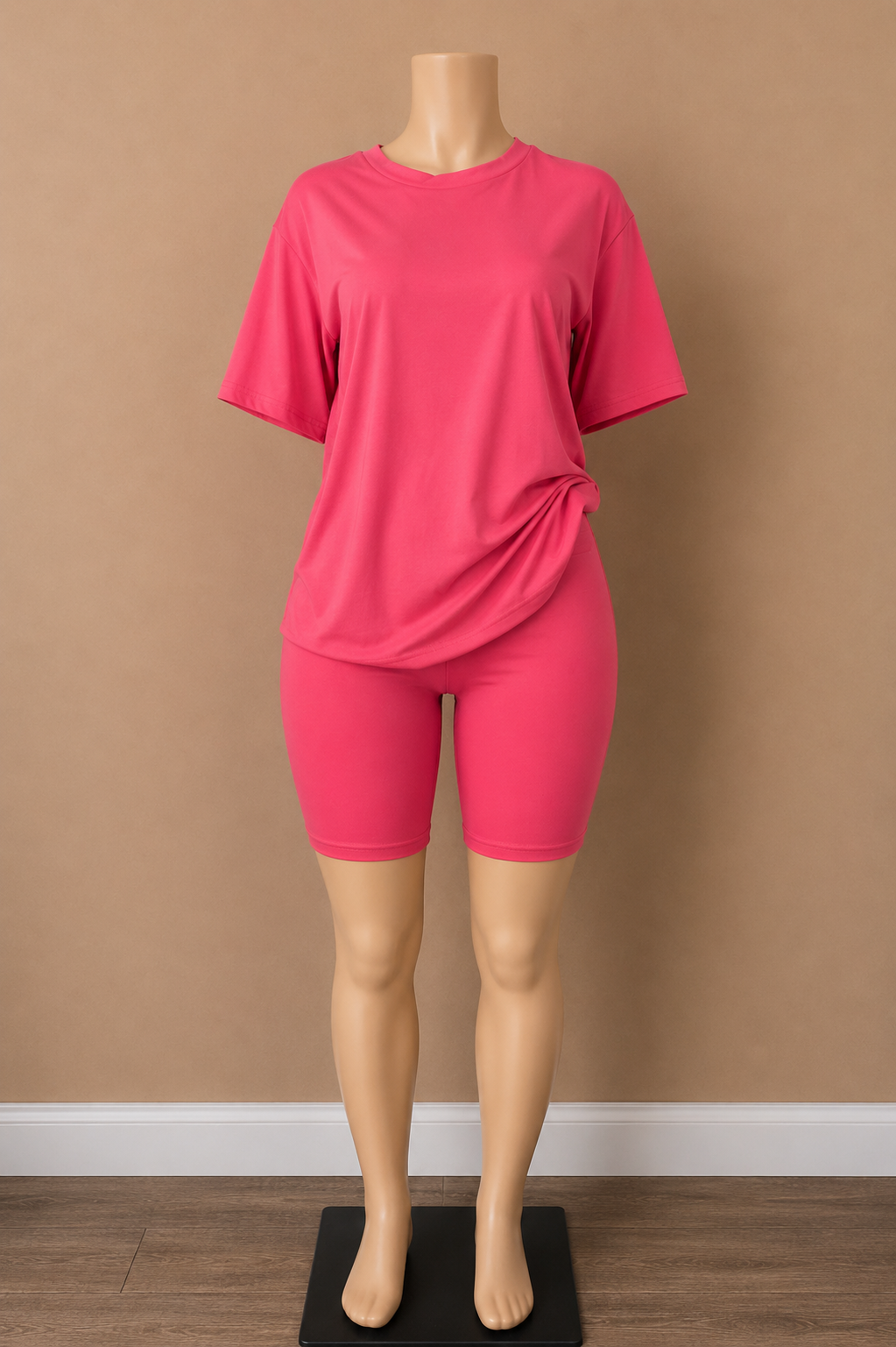 Off-Duty Oversized Tee & Biker Short Set
