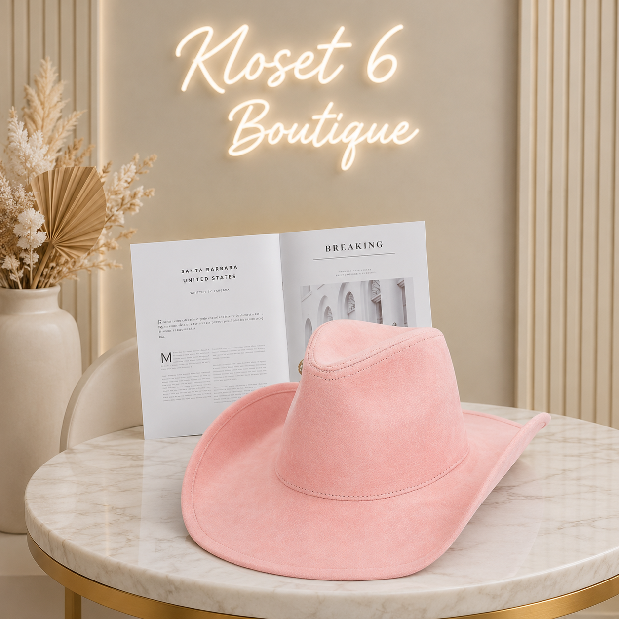 Giddy Up Faux Suede Cowboy Hat Main image