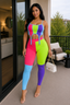 Vivid Horizon Colorblock Pants Set