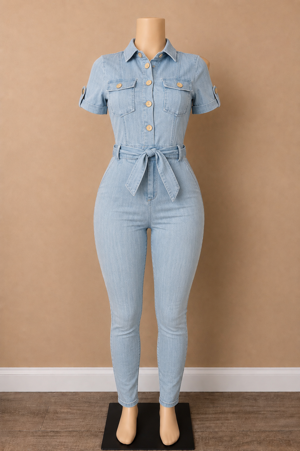 Jump For Joy Denim Jumpsuit