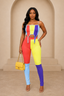 Vivid Horizon Colorblock Pants Set