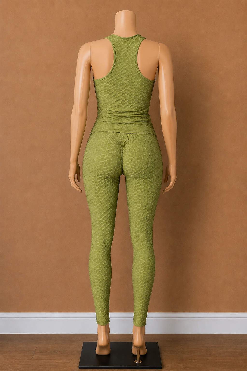 Sculpt Texture Honeycomb Waffle Tank & Legging Set