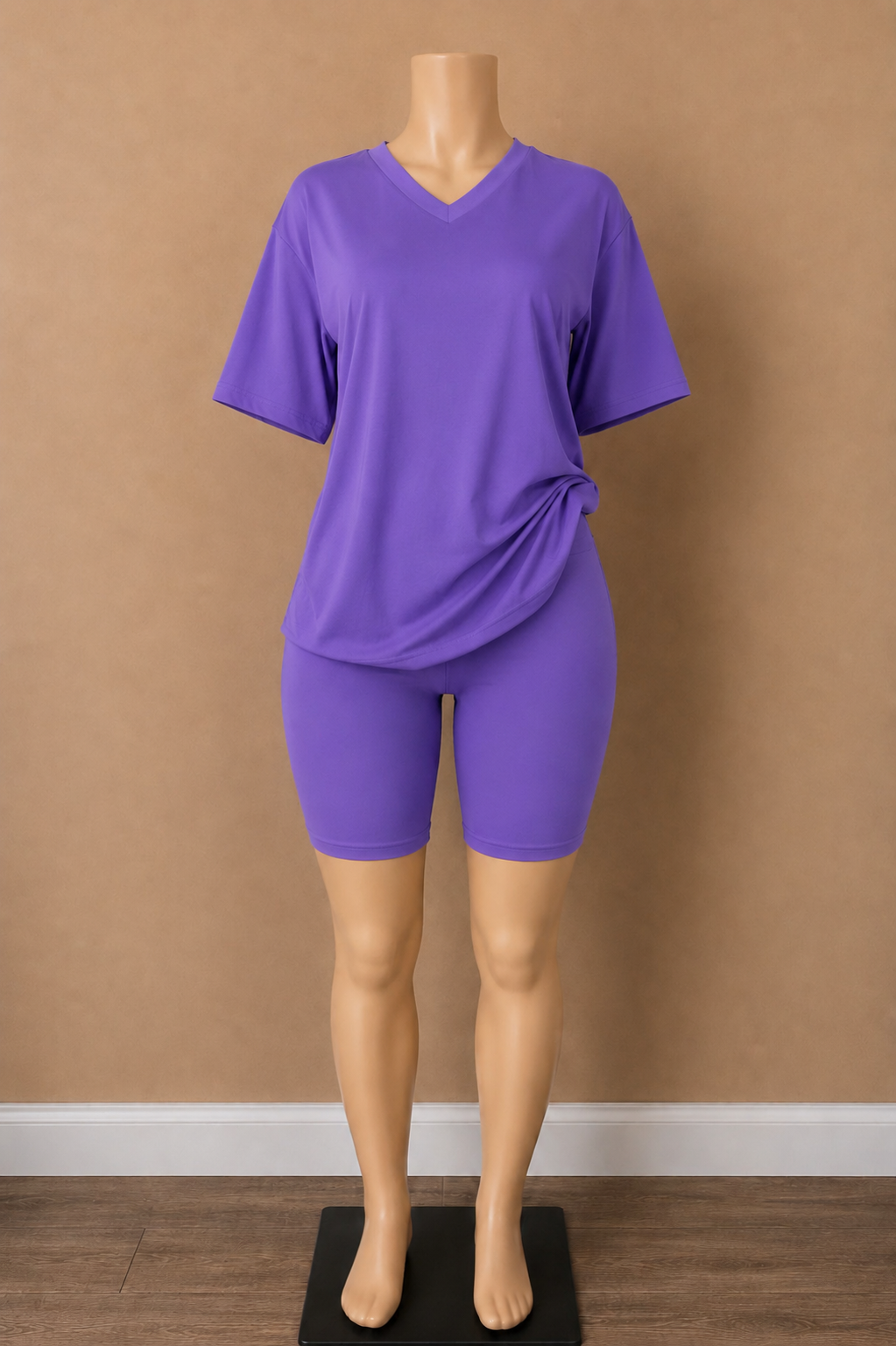 Chill Kinda Day V-Neck Biker Short Set Main image