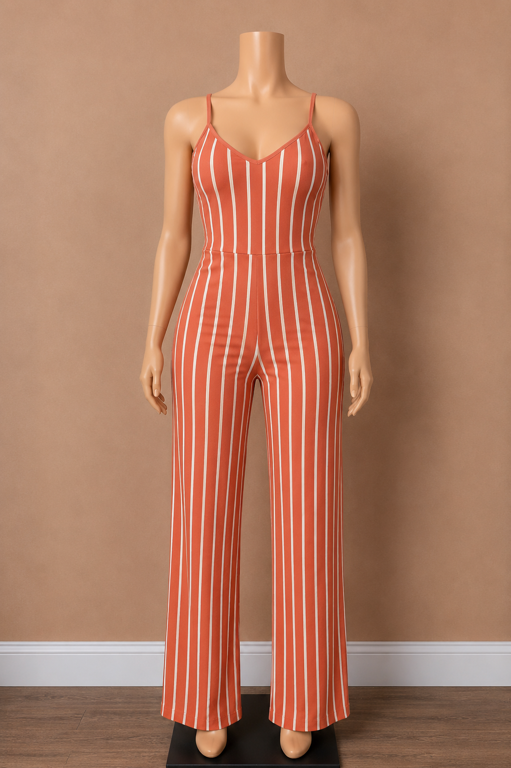 Kandy Kane Striped Wide Leg Jumpsuit