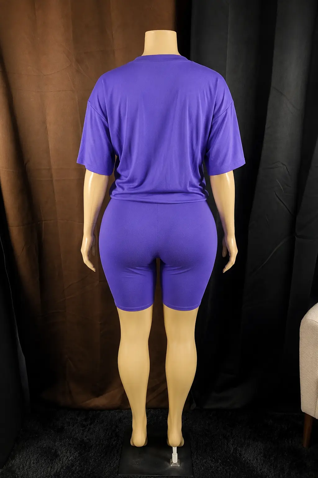 Chill Kinda Day V-Neck Biker Short Set