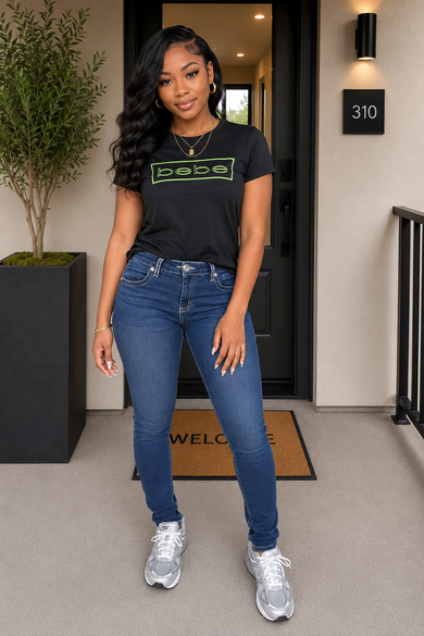 Diamond Bell Button Denim Jeans