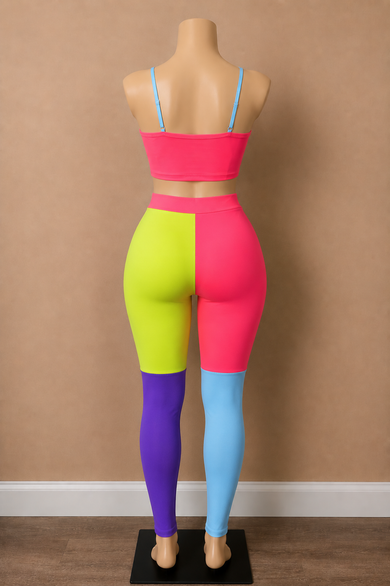 Vivid Horizon Colorblock Pants Set