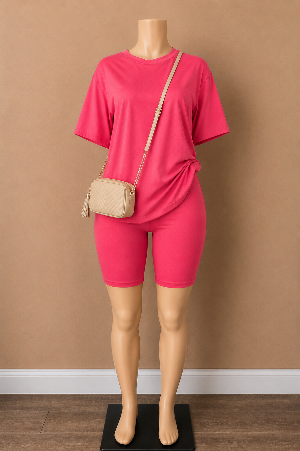 Off-Duty Oversized Tee & Biker Short Set