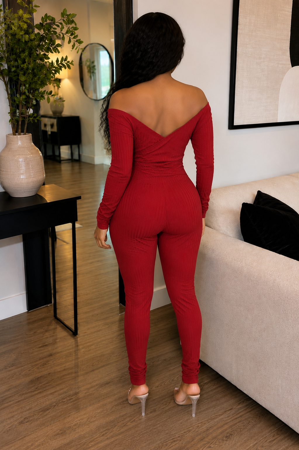 Off Shoulder Cross Front Jumpsuit Secondary image