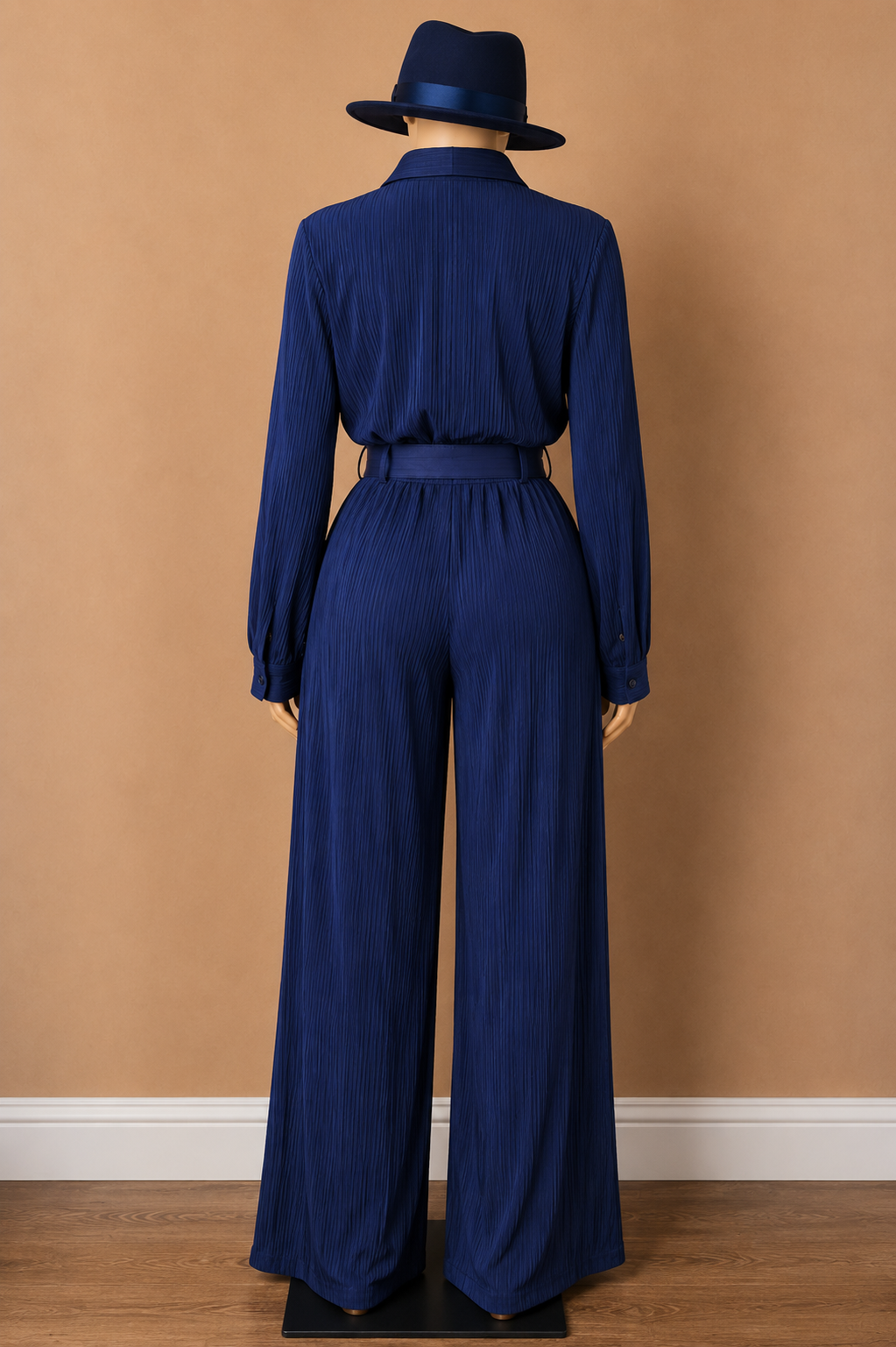 Sweet Sapphire Crinkle Jumpsuit