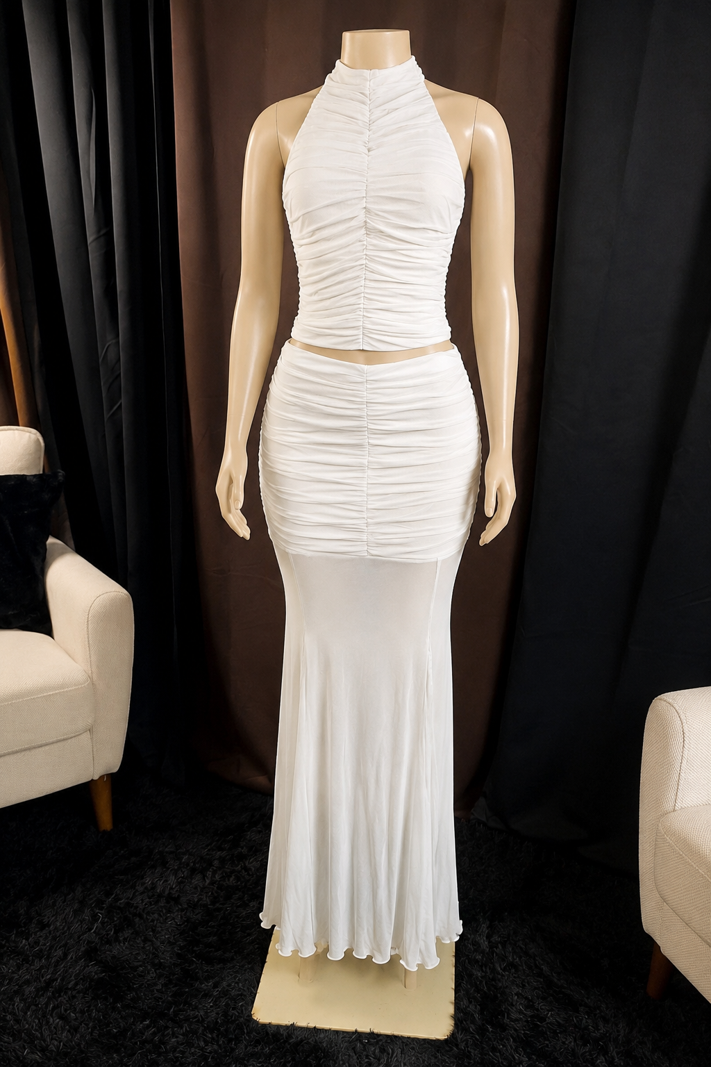 Angel On Earth Two Piece Skirt Set