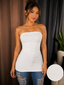 Side Shirring Strapless Longline Tube Top