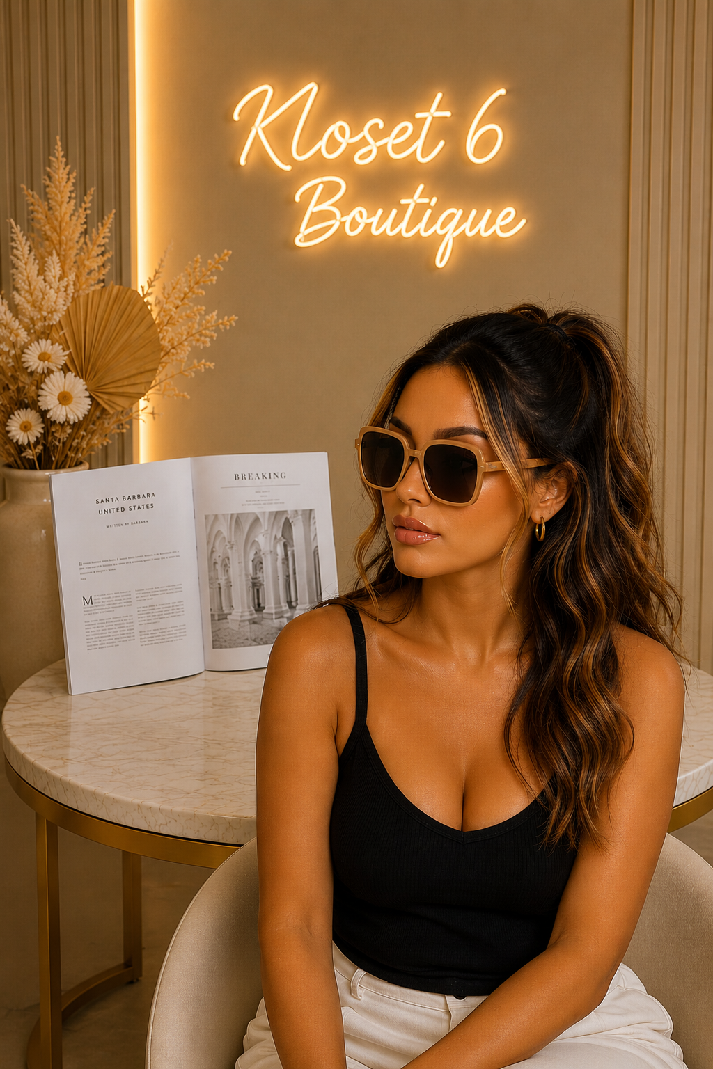 Mocha Muse Oversized Sunglasses Main image