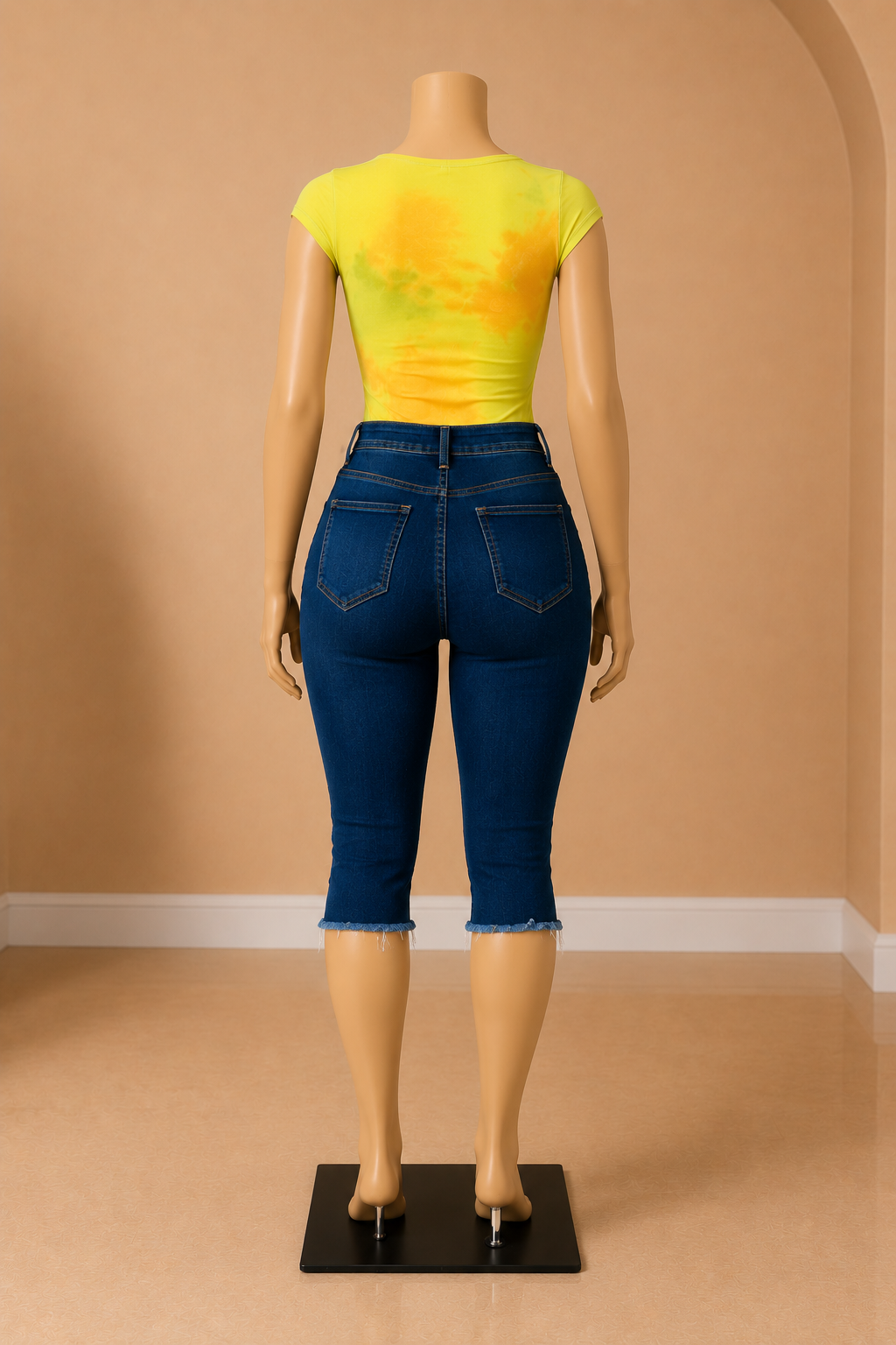 Curve Appeal Distressed Denim Shorts