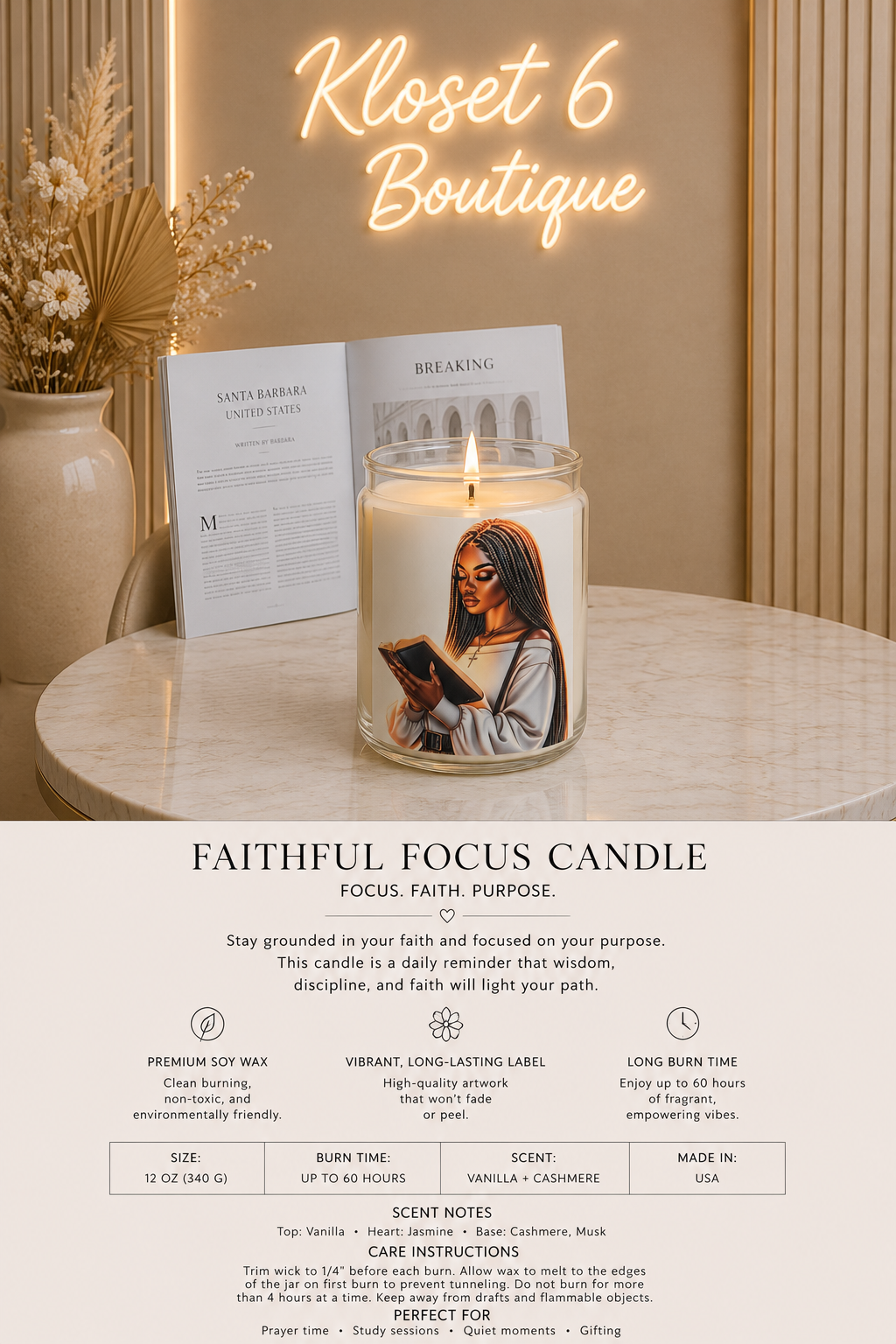Faithful Focus Candle Main image