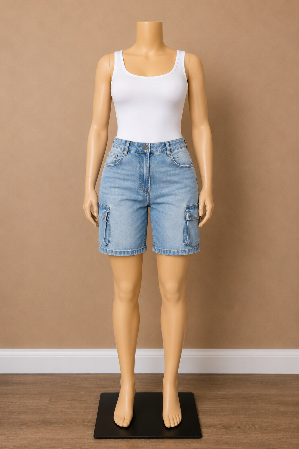 Keep It Cargo Denim Shorts