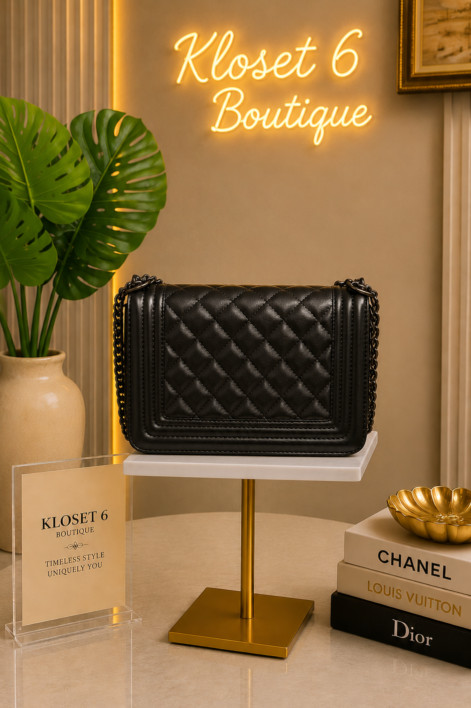 Midnight Luxe Quilted Crossbody Secondary image
