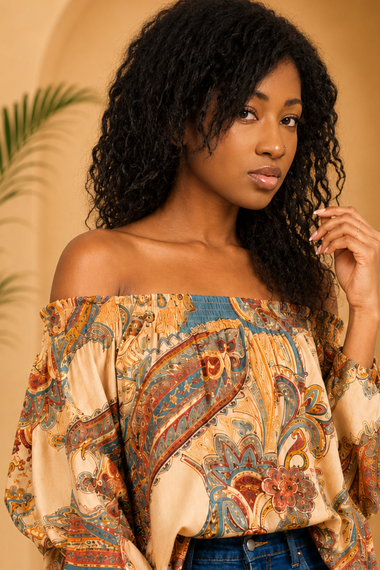 Floral Blouse Off Shoulder Top Main image