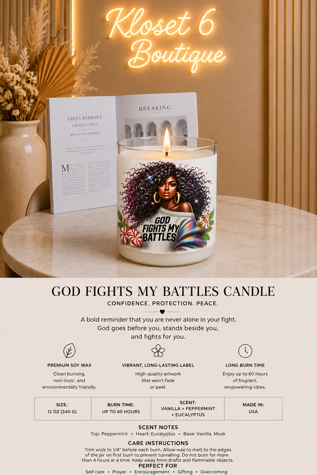 Religious Quote Candles