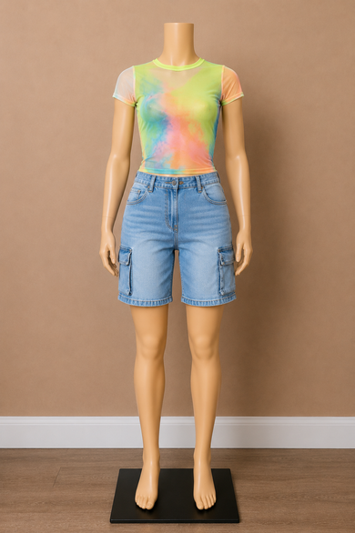 Keep It Cargo Denim Shorts