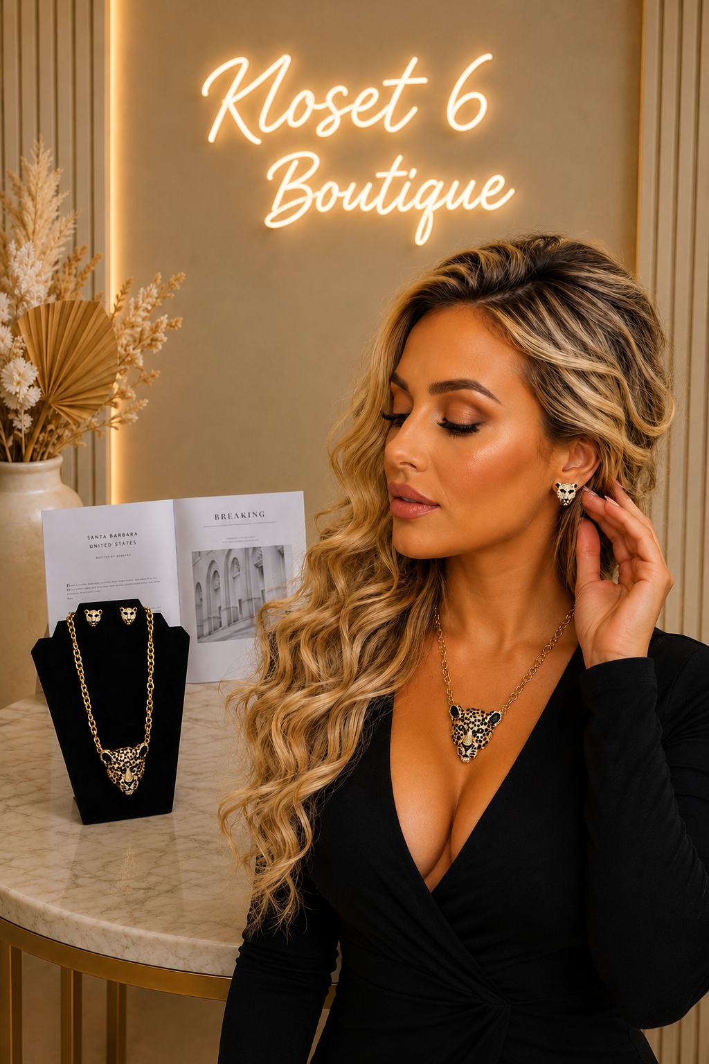Wild Elegance Leopard Jewelry Set