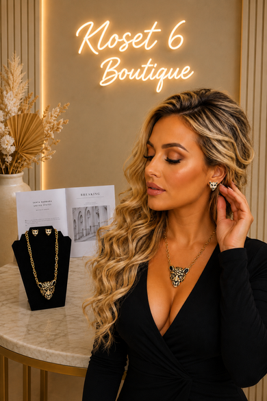 Wild Elegance Leopard Jewelry Set