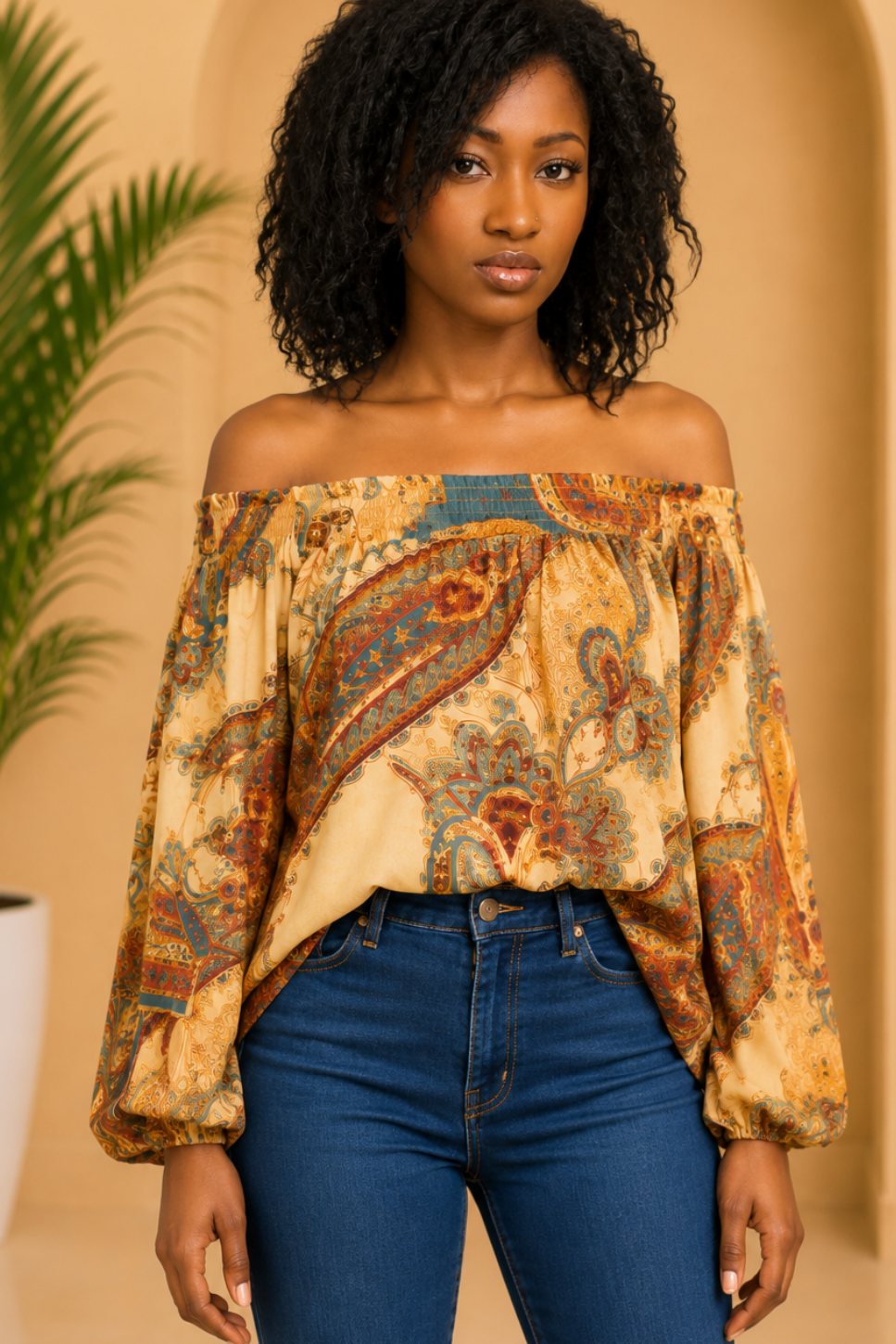 Floral Blouse Off Shoulder Top Secondary image