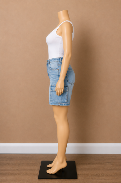 Keep It Cargo Denim Shorts