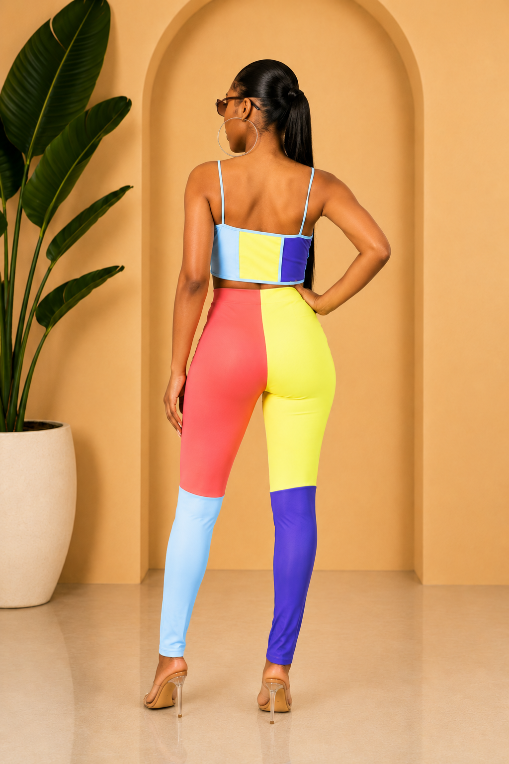 Vivid Horizon Colorblock Pants Set Secondary image