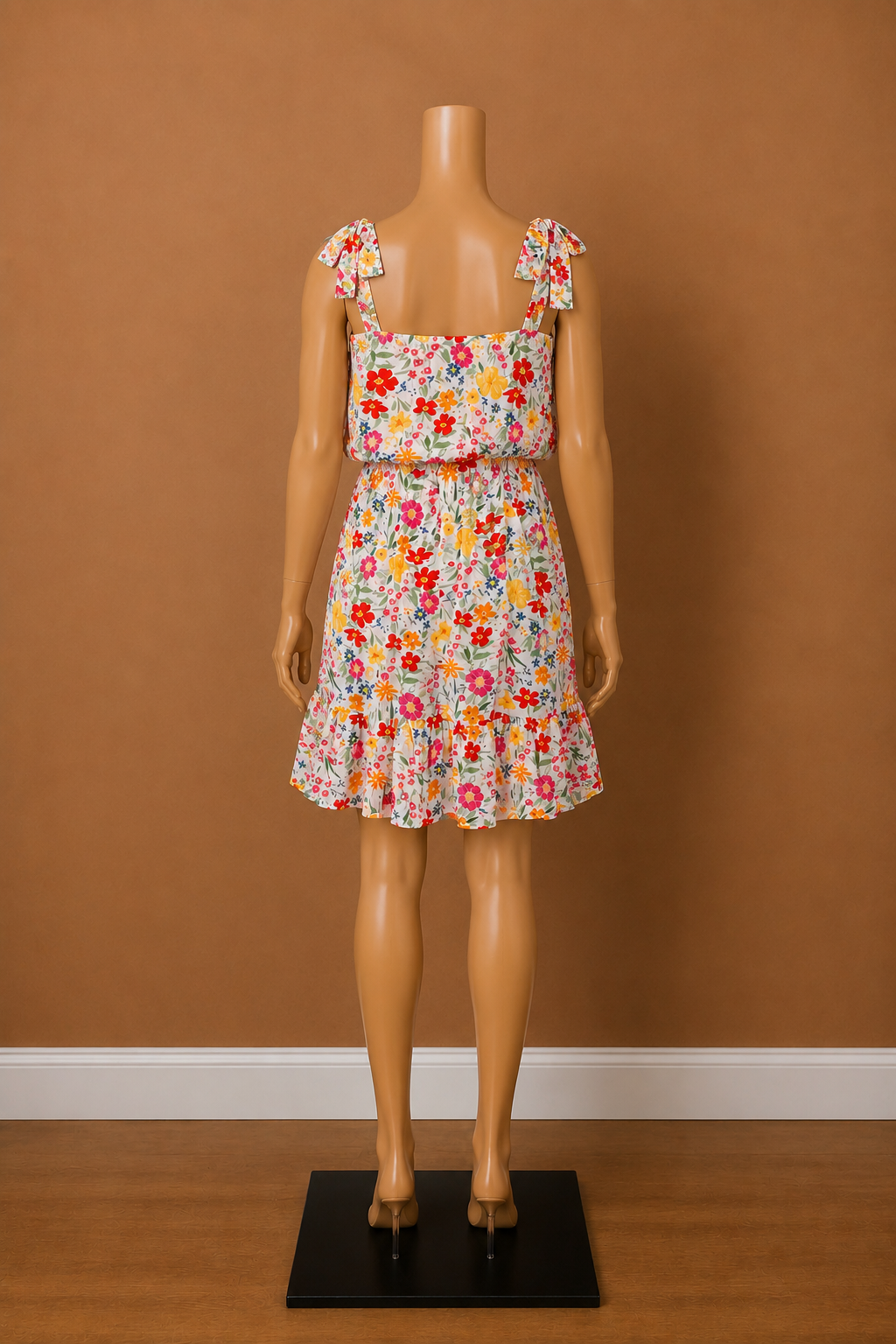 Flowers By The Hour Tie Strap Mini Dress