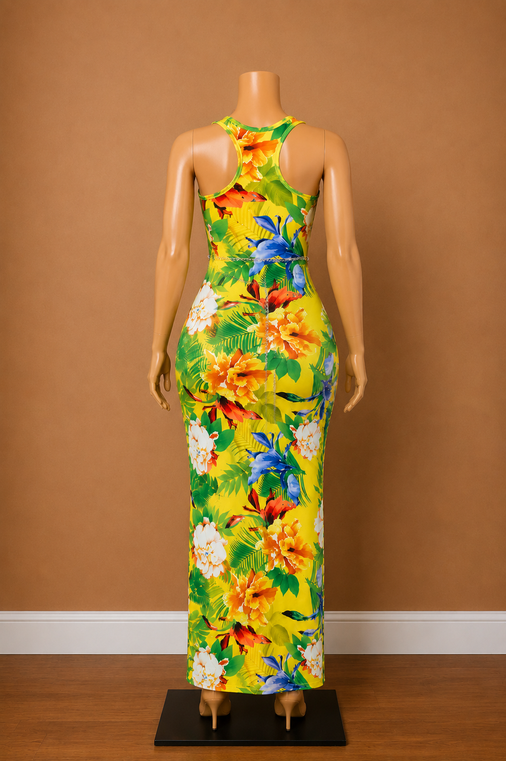 Lemon Drop Silhouette Maxi Dress