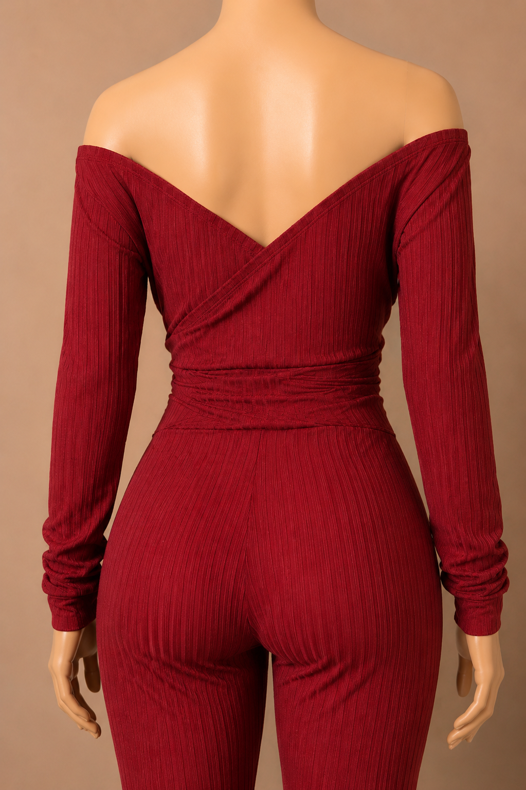 Off Shoulder Cross Front Jumpsuit