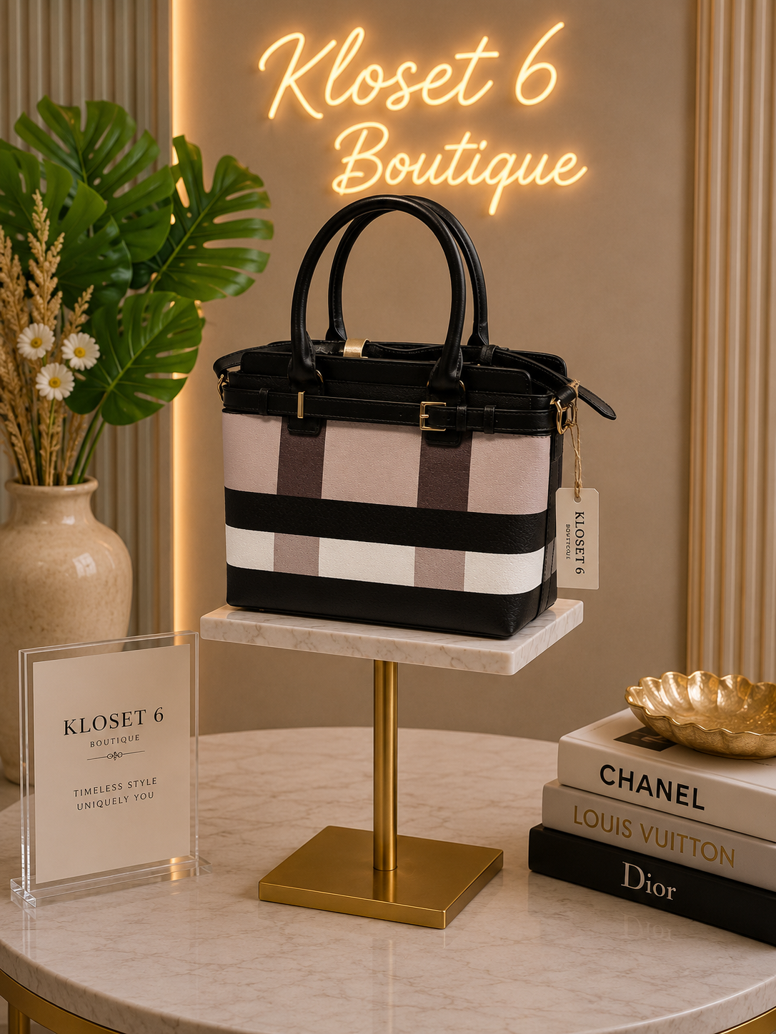 Madison Plaid Luxe Satchel