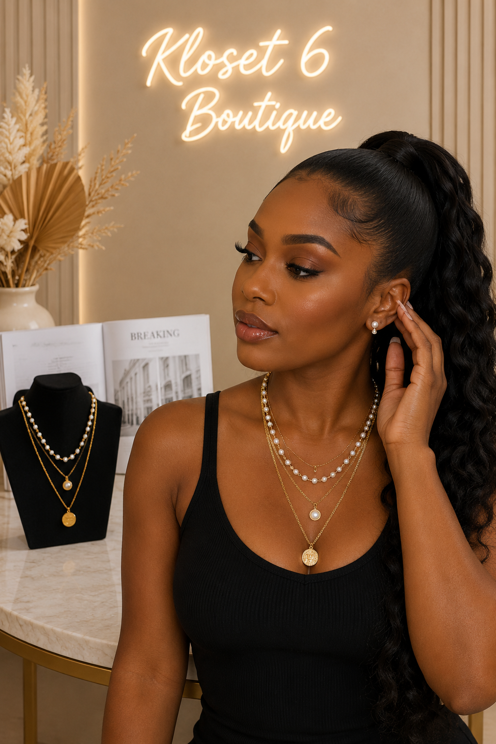 Pearls & Grace Layered Necklace Set Main image