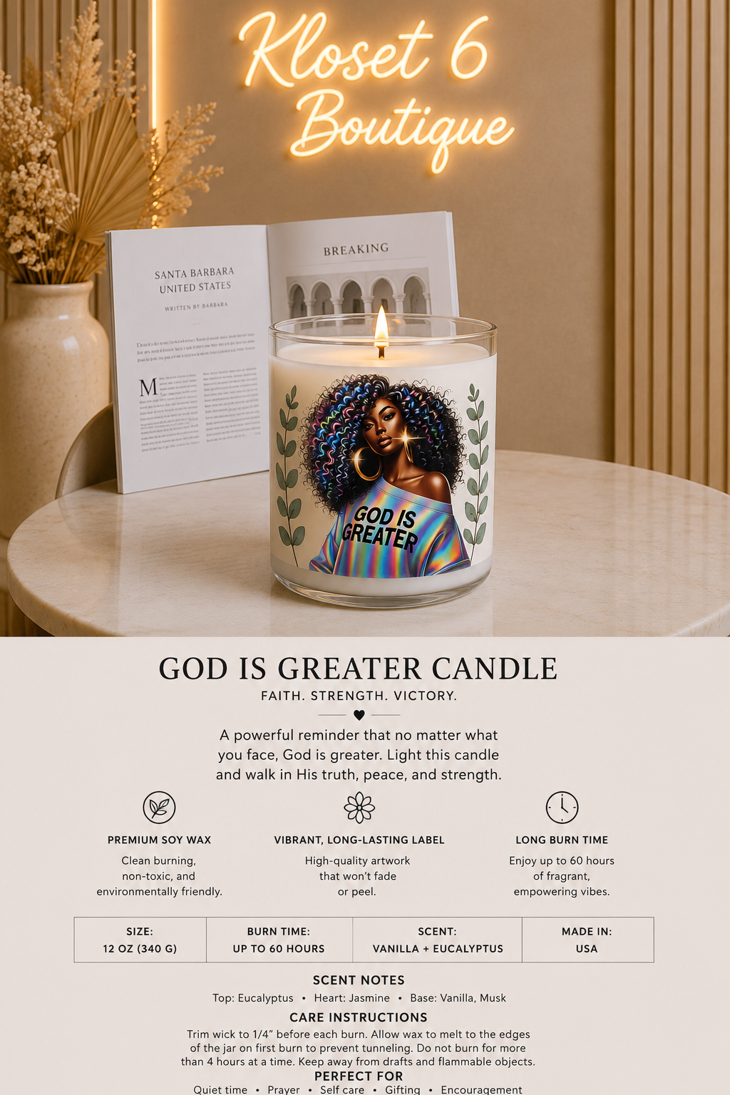 Religious Quote Candles