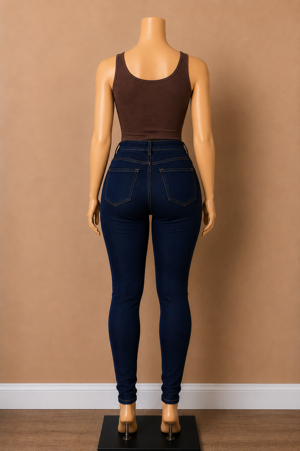 High-Rise Dark Wash Skinny Jeans