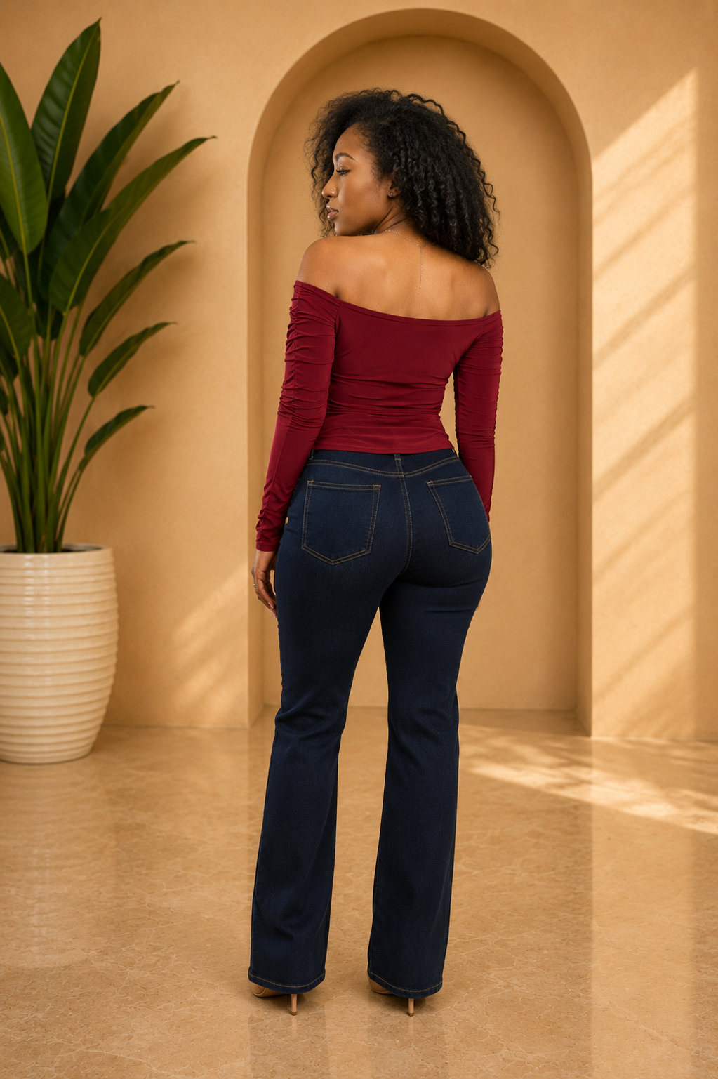 Brioche Ruched Off-The-Shoulder Top